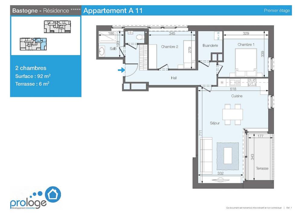 Appartement à vendre à Bastogne 6600 257000.00€ 2 chambres 92.00m² - annonce 1373559
