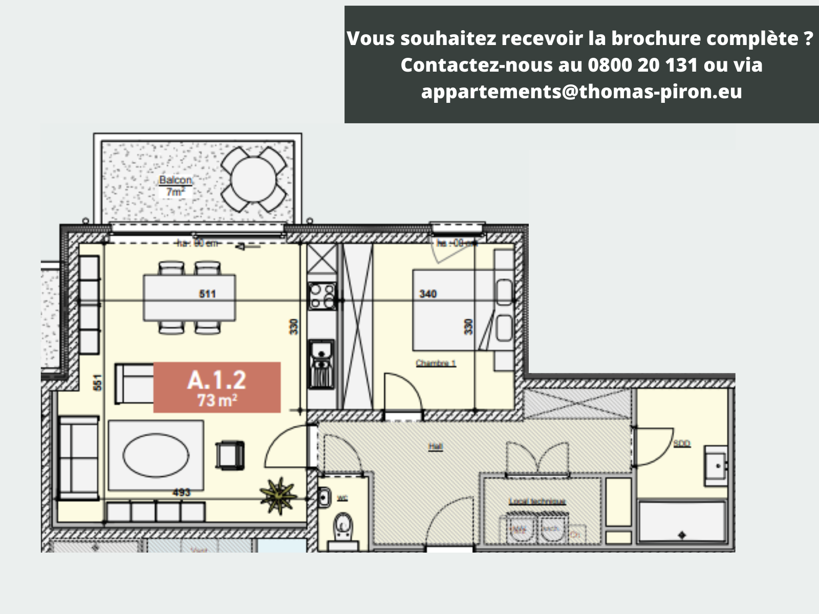 Appartement à vendre à Bastogne 6600 254000.00€ 1 chambres 73.00m² - annonce 362257