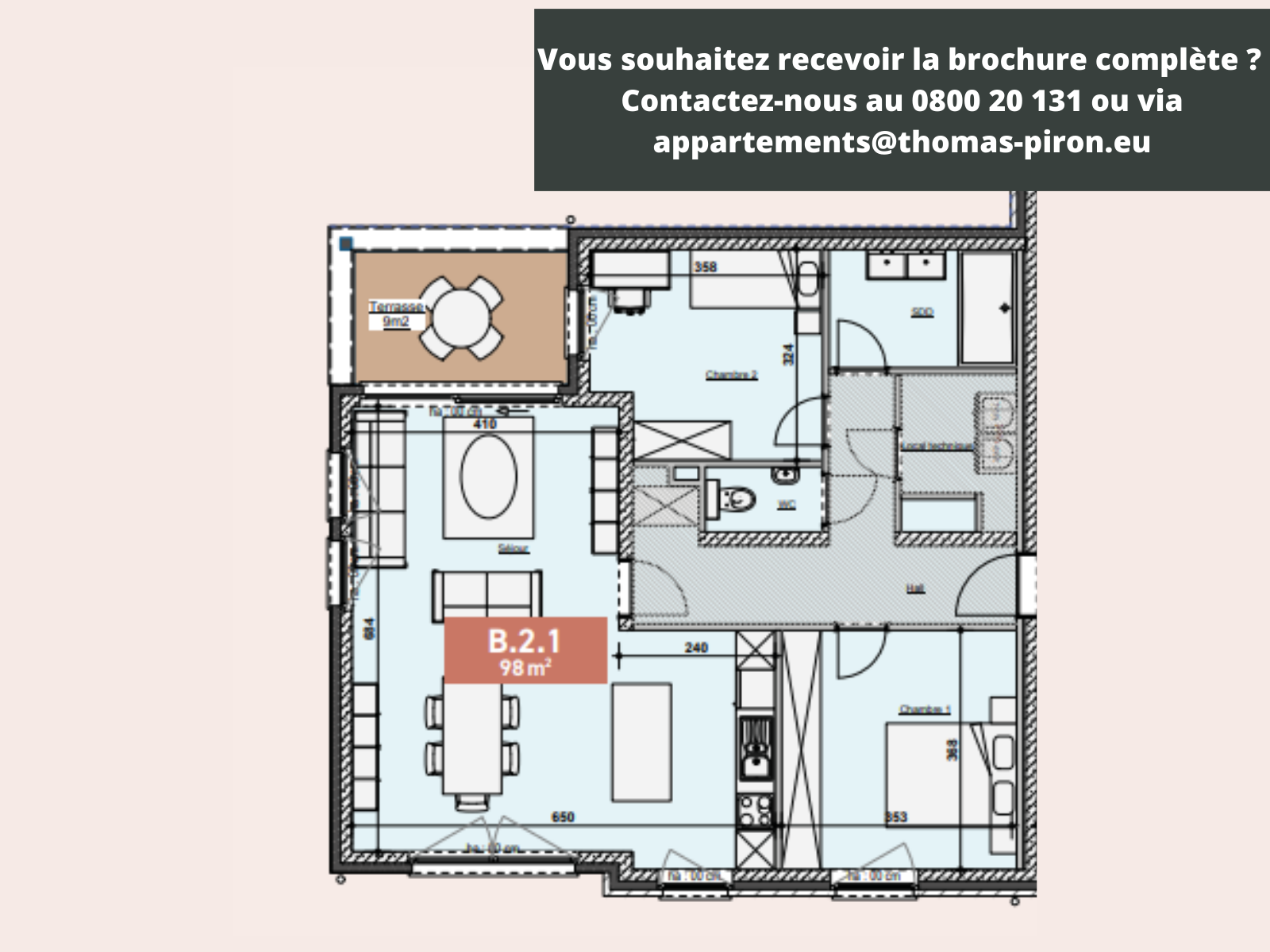Appartement à vendre à Bastogne 6600 294000.00€ 2 chambres 98.00m² - annonce 362199