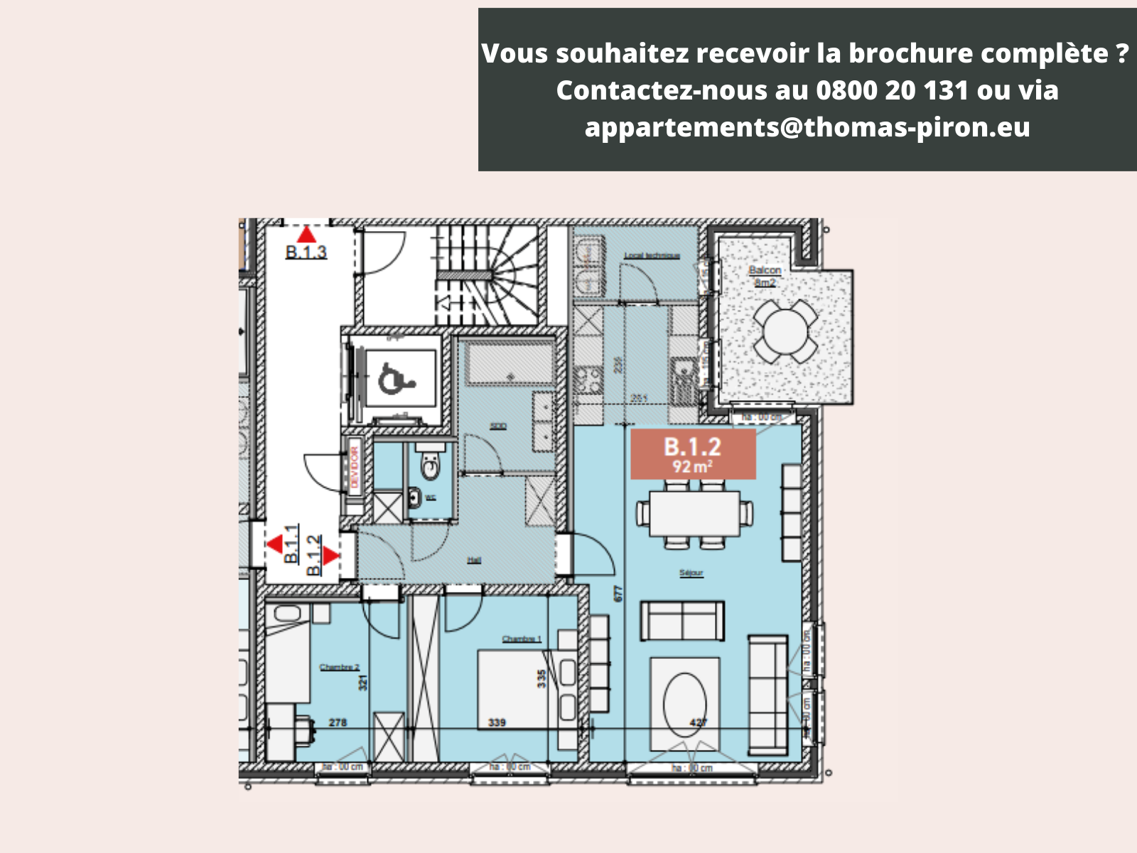 Appartement à vendre à Bastogne 6600 274000.00€ 2 chambres 92.00m² - annonce 362251