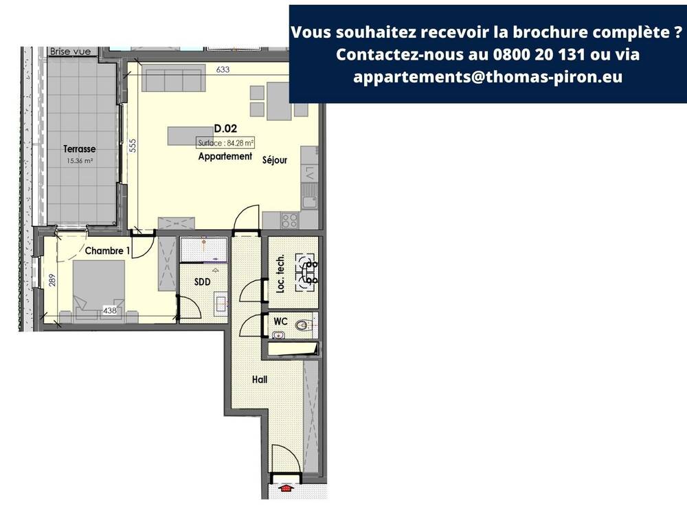 Appartement à vendre à Habay-la-Neuve 6720 0.00€ 1 chambres 84.00m² - annonce 365684