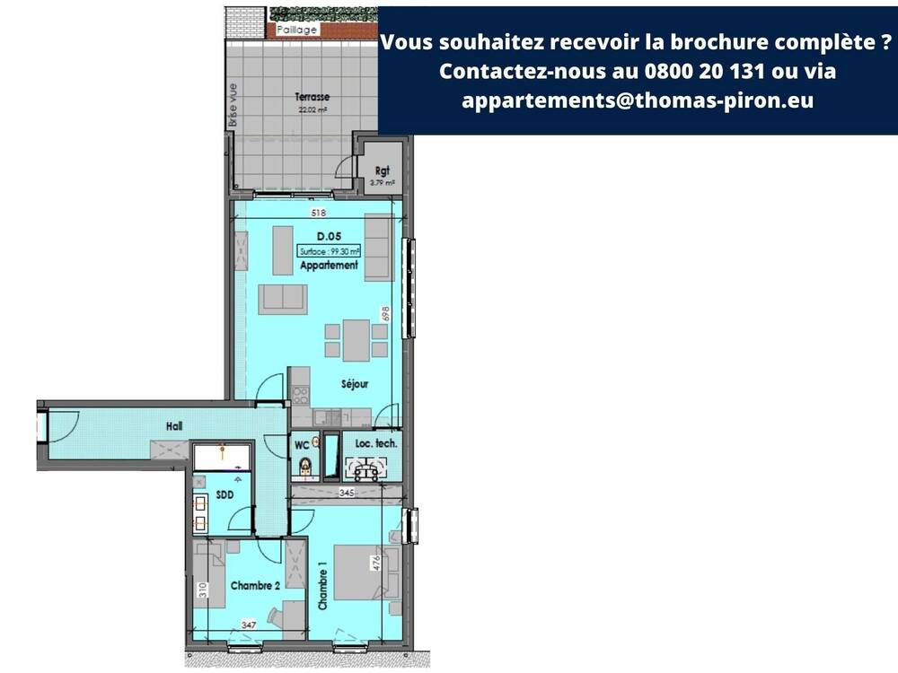 Appartement à vendre à Habay-la-Neuve 6720 0.00€ 2 chambres 99.00m² - annonce 365688