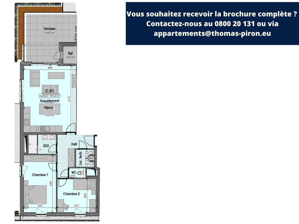 Appartement à vendre à Habay-la-Neuve 6720 0.00€ 2 chambres 90.00m² - annonce 365802