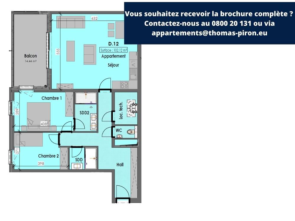 Appartement à vendre à Habay-la-Neuve 6720 0.00€ 2 chambres 102.00m² - annonce 365796