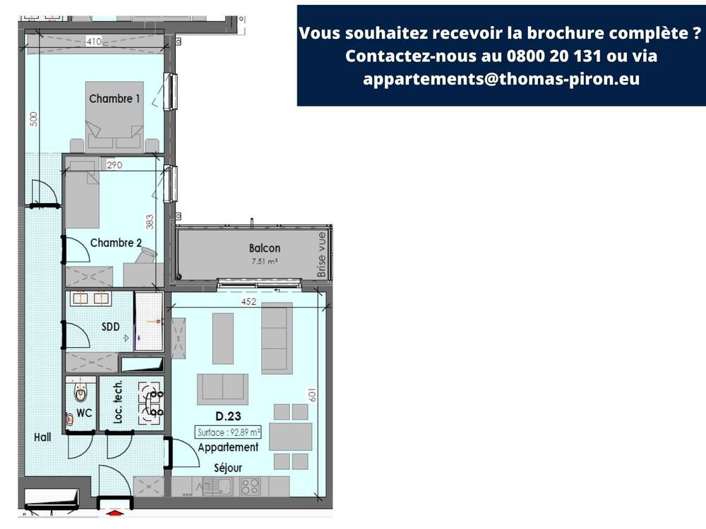 Appartement à vendre à Habay-la-Neuve 6720 0.00€ 2 chambres 93.00m² - annonce 365689