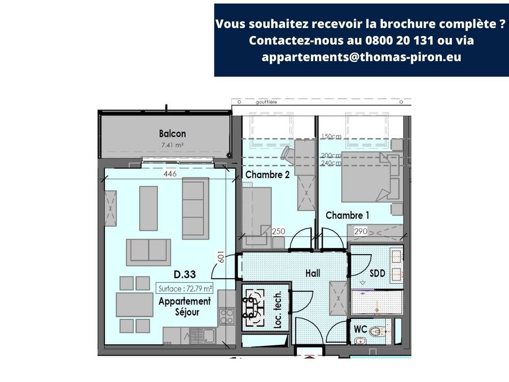 Appartement à vendre à Habay-la-Neuve 6720 0.00€ 2 chambres 73.00m² - annonce 365806