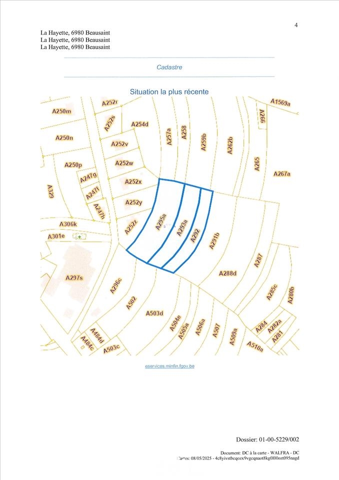 Terrain à vendre à Beausaint 6980 10000.00€ chambres m² - annonce 467861