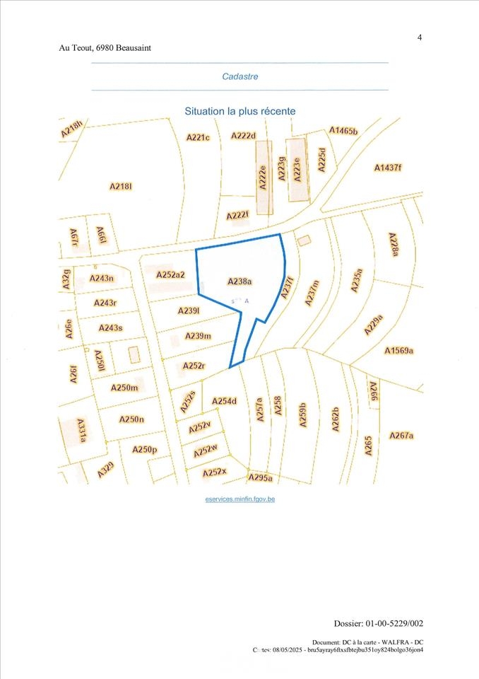 Terrain à vendre à Beausaint 6980 9000.00€ chambres m² - annonce 467863