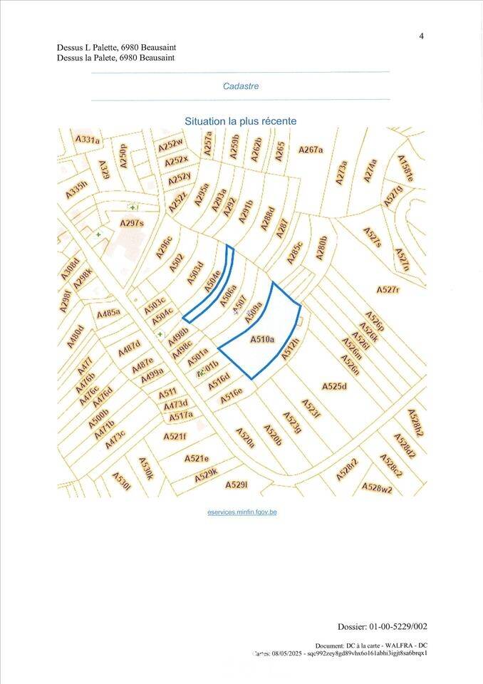 Terrain à vendre à Beausaint 6980 12000.00€ chambres m² - annonce 467859