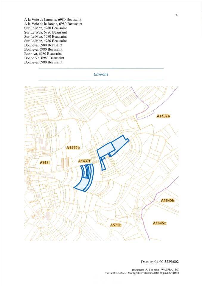Terrain à vendre à Beausaint 6980 51000.00€ chambres m² - annonce 468129