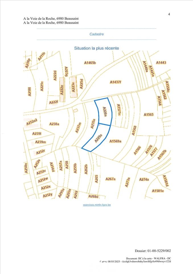 Terrain à vendre à Beausaint 6980 9000.00€ chambres m² - annonce 467865