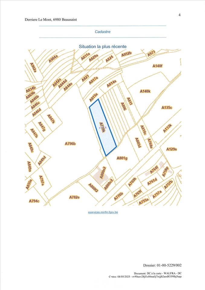 Terrain à vendre à Beausaint 6980 16000.00€ chambres m² - annonce 468132