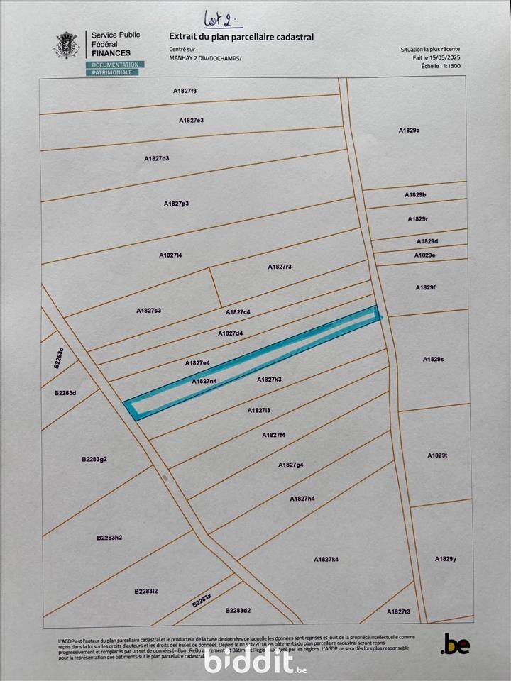 Terrain à vendre à Dochamps 6960 2500.00€ chambres m² - annonce 476408