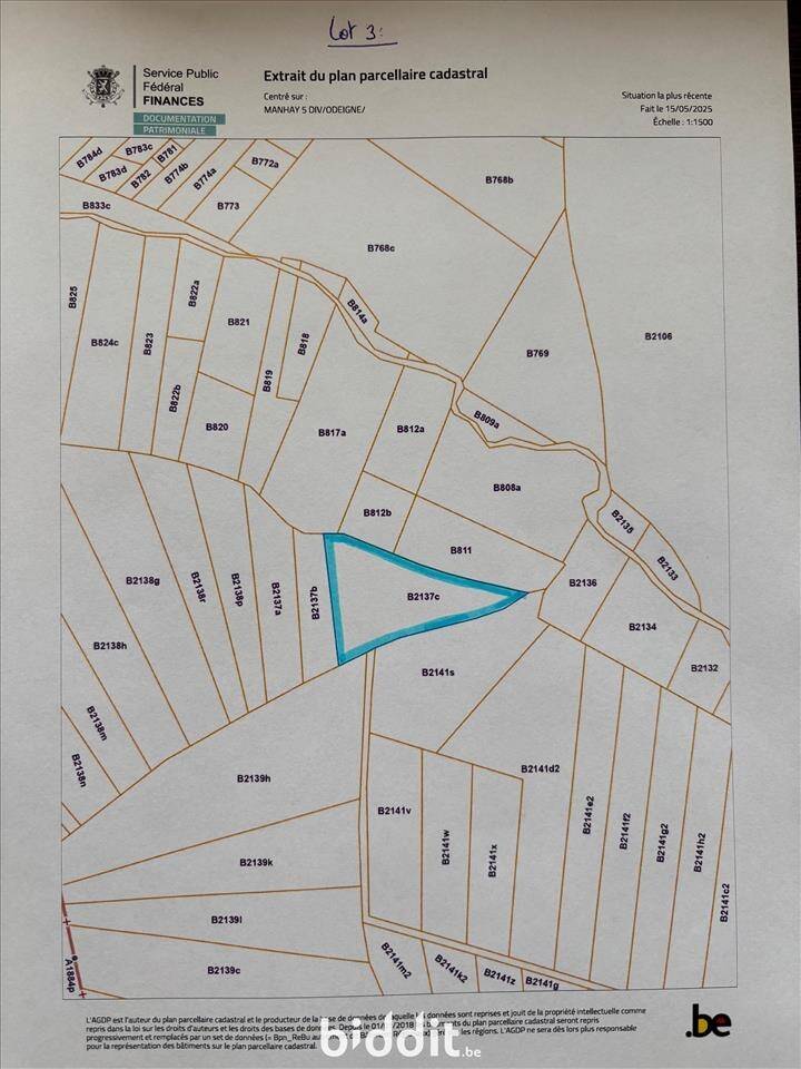 Terrain à vendre à Odeigne 6960 5500.00€ chambres m² - annonce 476407