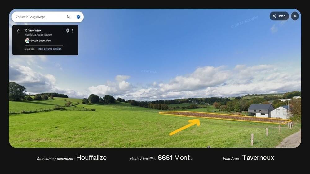 Terrain à vendre à Mont 6661 94640.00€ chambres m² - annonce 486524