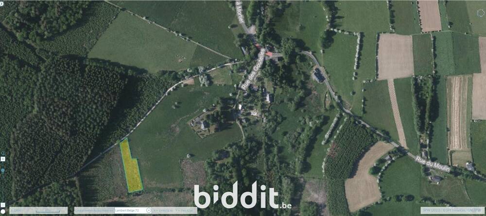 Terrain à vendre à Porcheresse 6929 1500.00€ chambres m² - annonce 524525