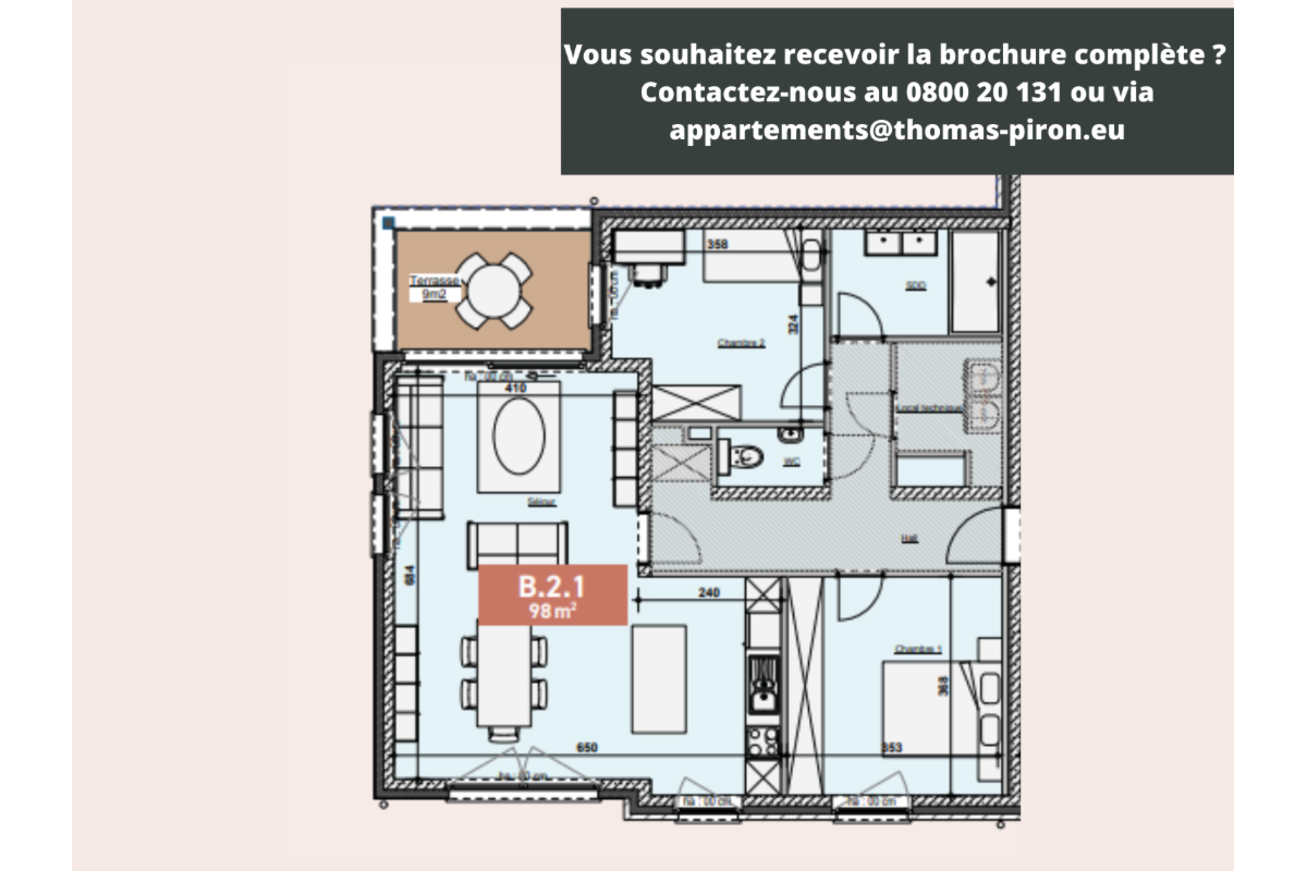 Appartement à vendre à Bastogne 6600 294000.00€ 2 chambres 98.00m² - annonce 604670