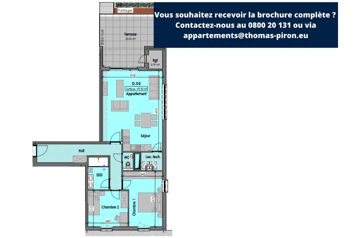 Appartement à vendre à Habay-la-Neuve 6720 0.00€ 2 chambres 99.00m² - annonce 604696