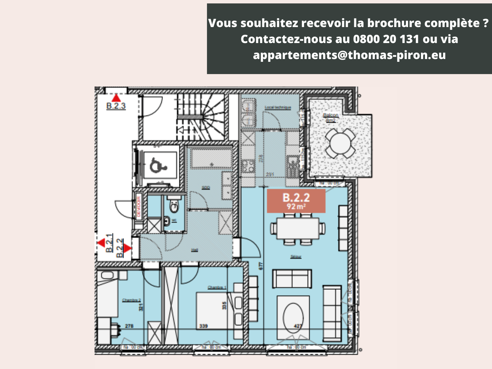 Appartement à vendre à Bastogne 6600 268256.00€ 2 chambres 100.00m² - annonce 604682