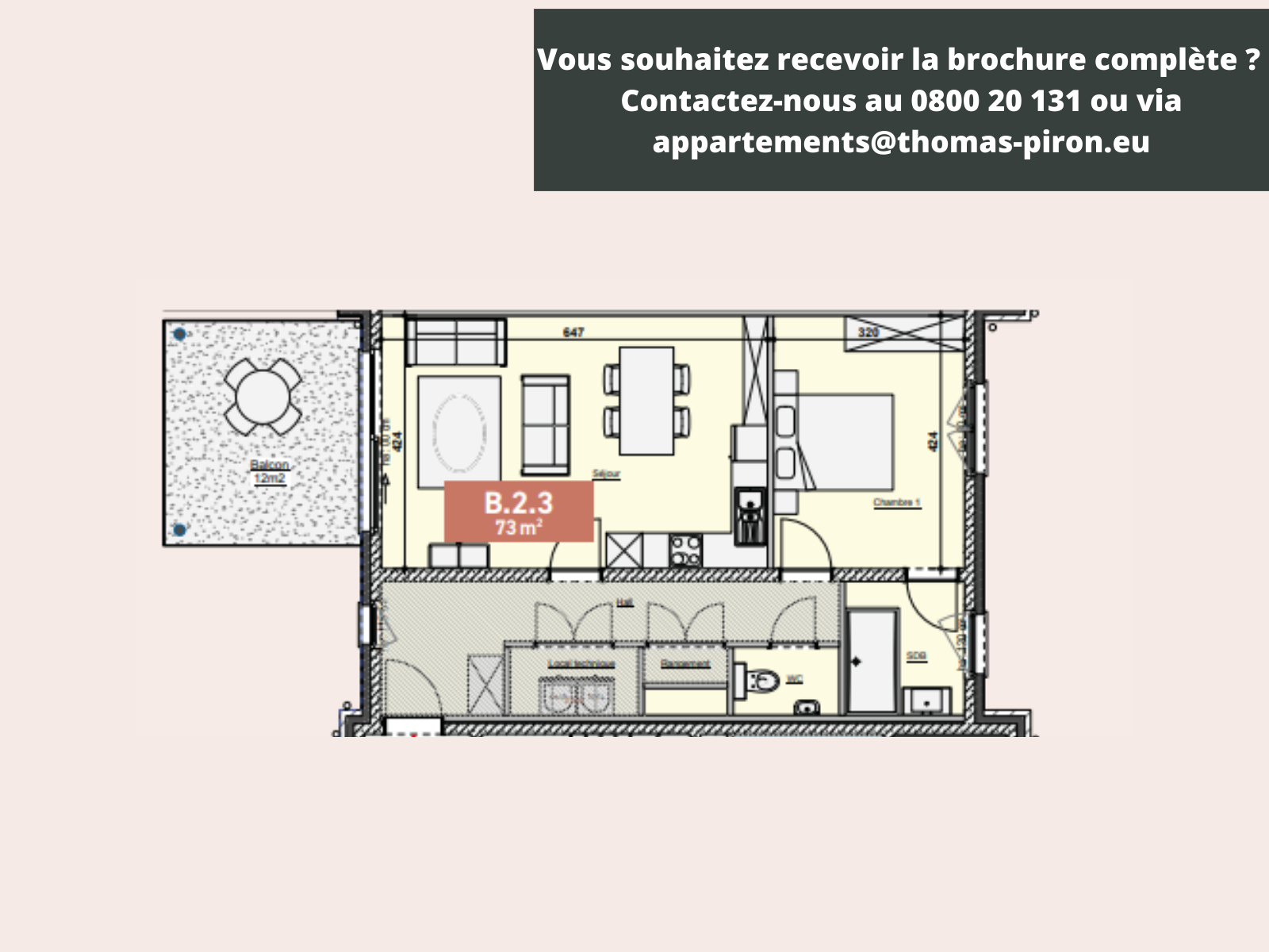 Appartement à vendre à Bastogne 6600 253628.00€ 1 chambres 73.00m² - annonce 604669