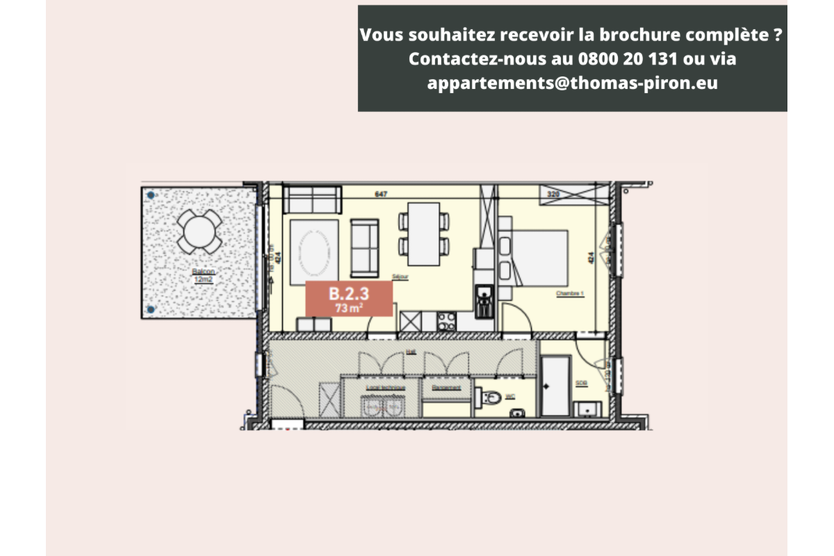 Appartement à vendre à Bastogne 6600 259000.00€ 1 chambres 73.00m² - annonce 604669