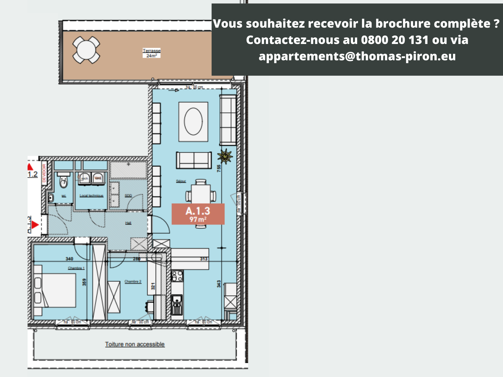 Appartement à vendre à Bastogne 6600 288256.00€ 2 chambres 97.00m² - annonce 604668