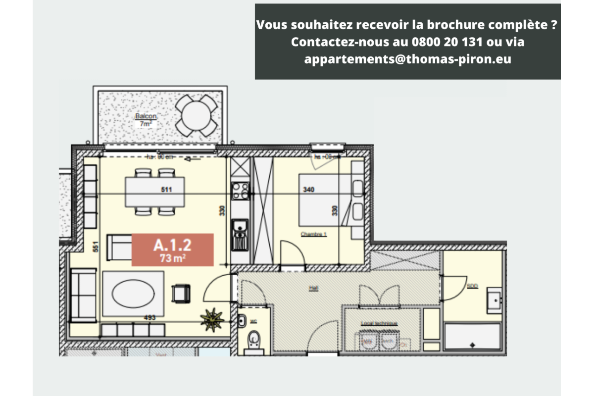 Appartement à vendre à Bastogne 6600 254000.00€ 1 chambres 73.00m² - annonce 604680