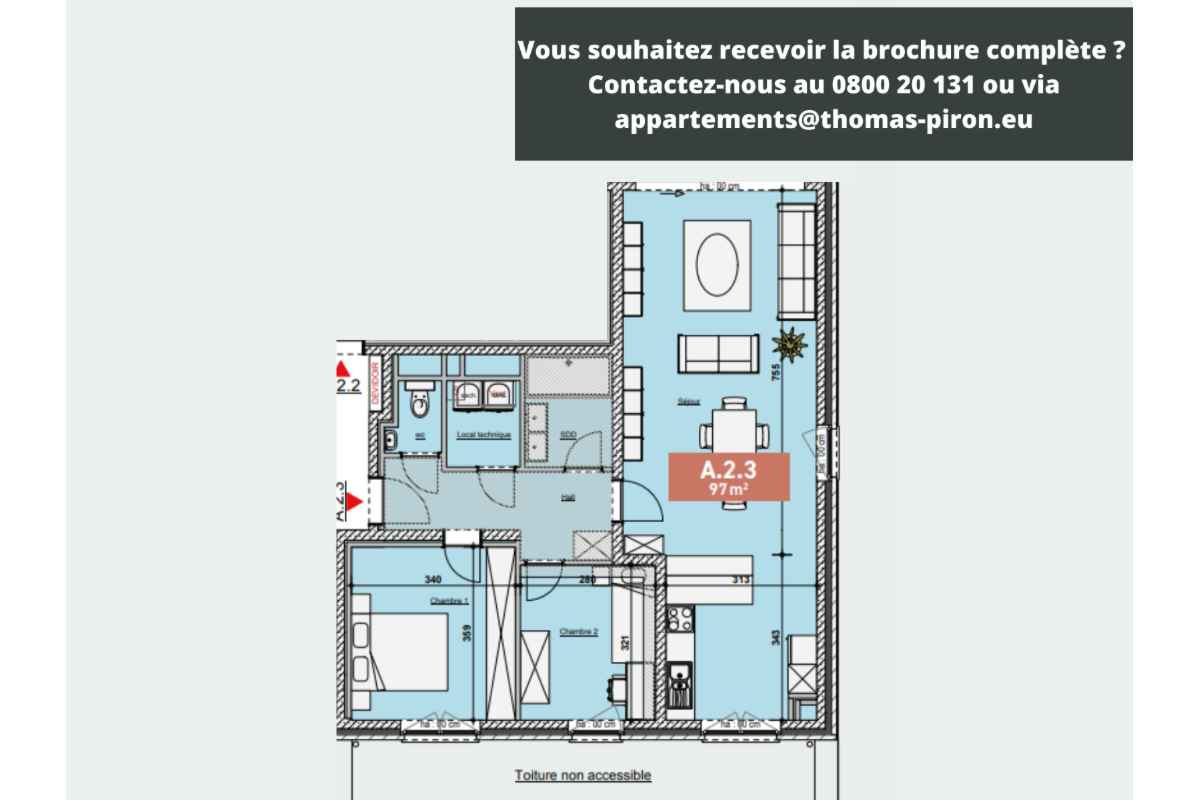 Appartement à vendre à Bastogne 6600 319000.00€ 2 chambres 97.00m² - annonce 604684