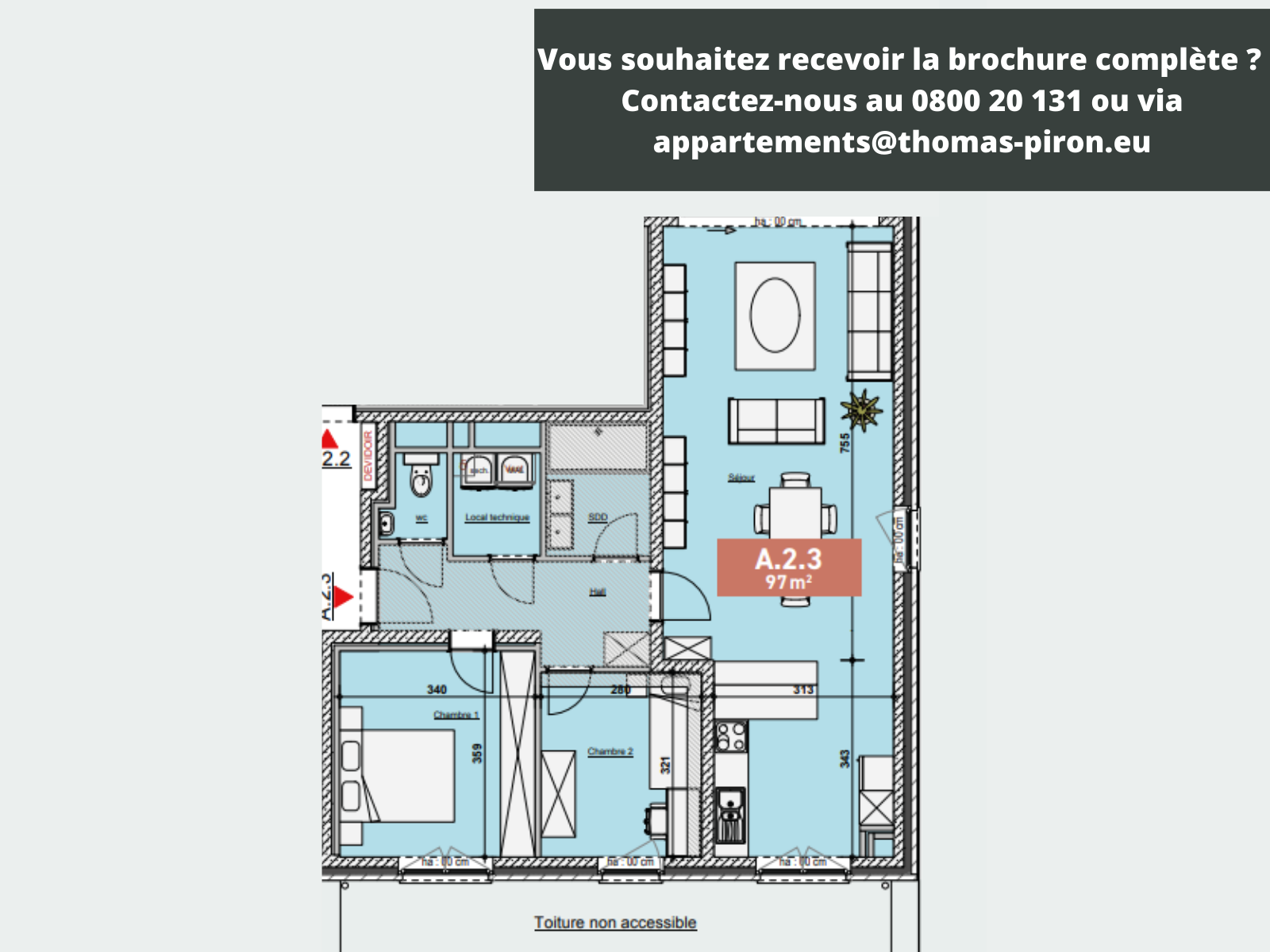 Appartement à vendre à Bastogne 6600 308256.00€ 2 chambres 97.00m² - annonce 604684