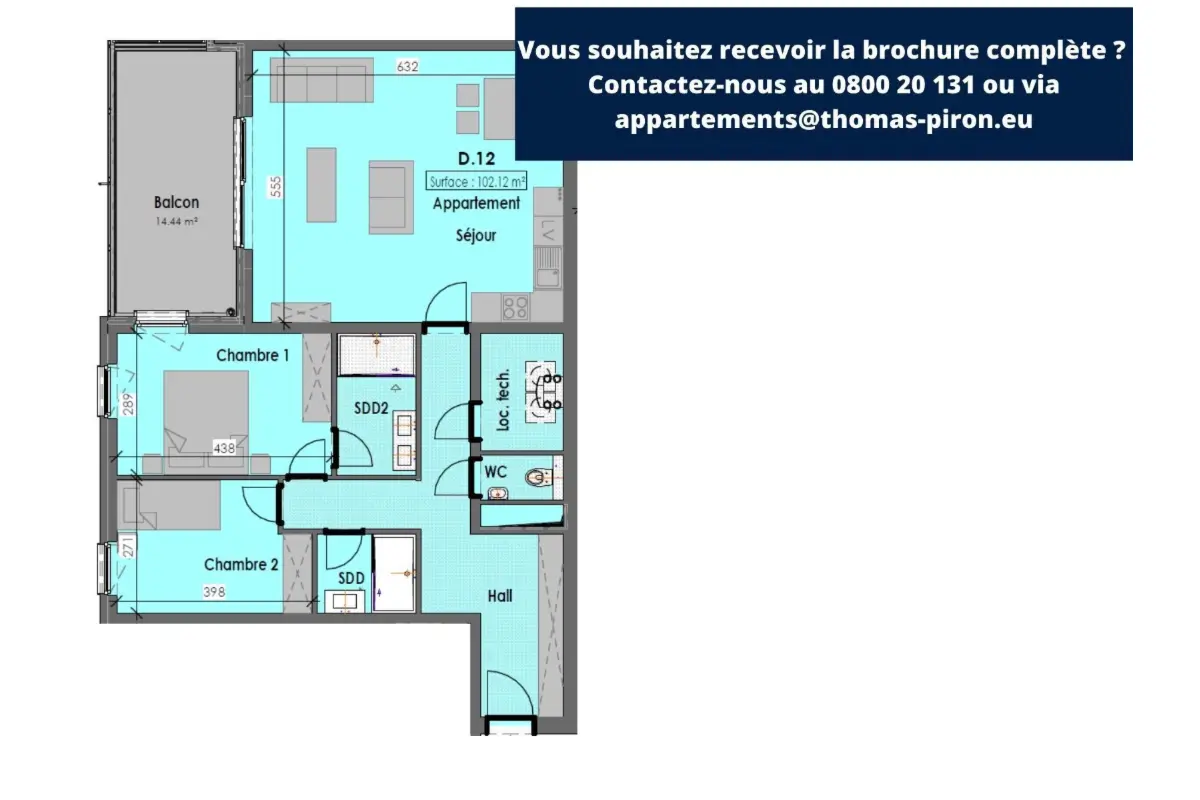 Appartement à vendre à Habay-la-Neuve 6720 0.00€ 2 chambres 102.00m² - annonce 604692