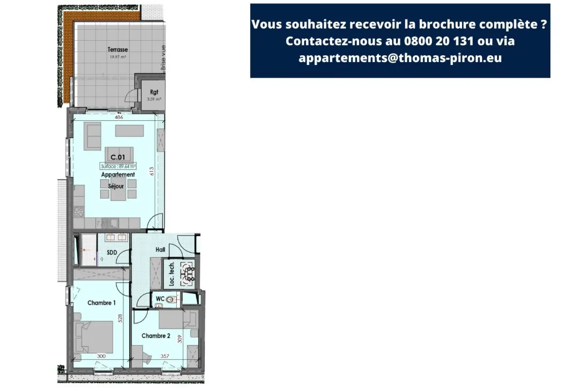 Appartement à vendre à Habay-la-Neuve 6720 0.00€ 2 chambres 90.00m² - annonce 604695