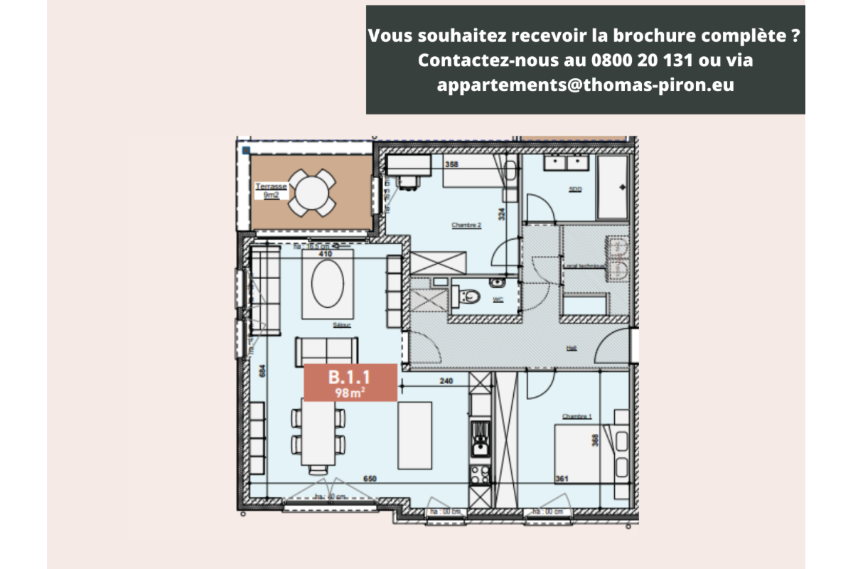 Appartement à vendre à Bastogne 6600 289000.00€ 2 chambres 98.00m² - annonce 604678