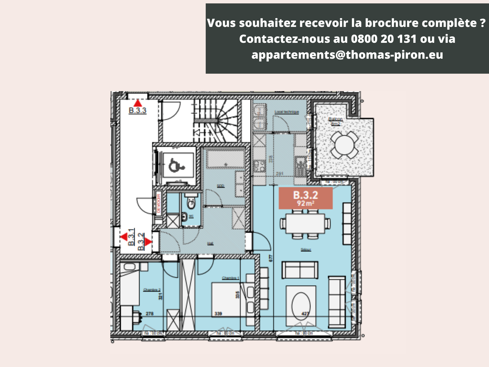 Appartement à vendre à Bastogne 6600 273256.00€ 2 chambres 92.00m² - annonce 604671
