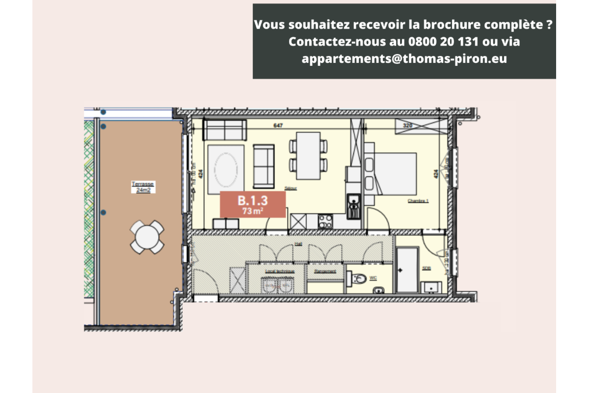 Appartement à vendre à Bastogne 6600 274000.00€ 1 chambres 73.00m² - annonce 604679