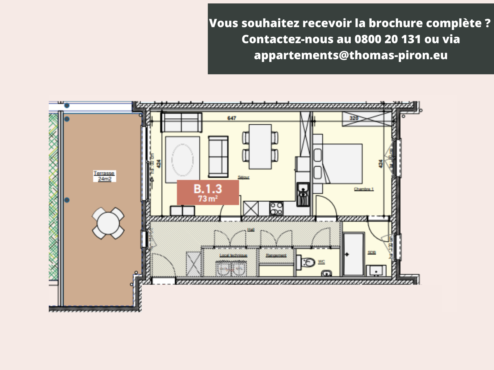 Appartement à vendre à Bastogne 6600 268628.00€ 1 chambres 73.00m² - annonce 604679