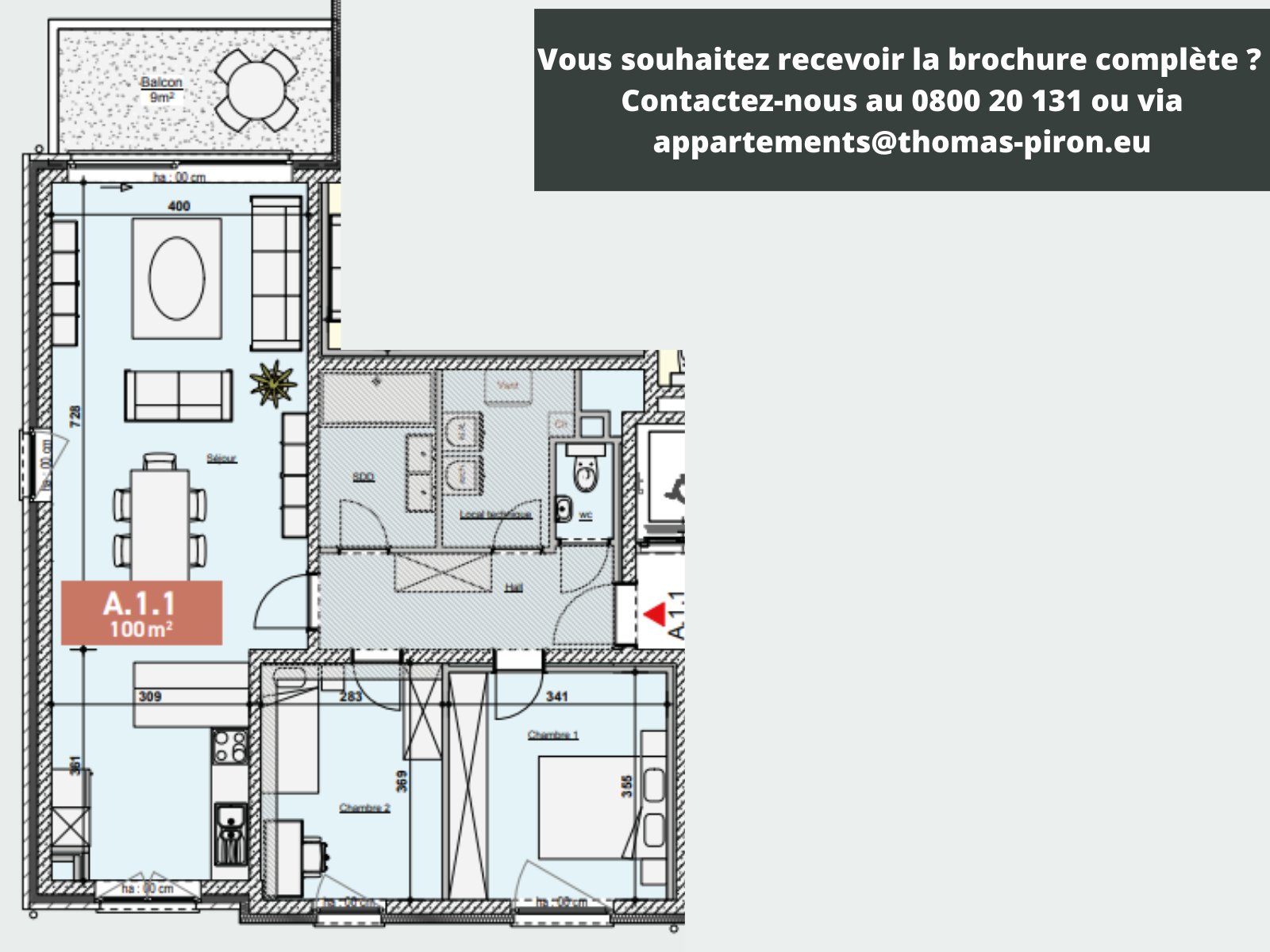 Appartement à vendre à Bastogne 6600 293256.00€ 2 chambres 100.00m² - annonce 604667