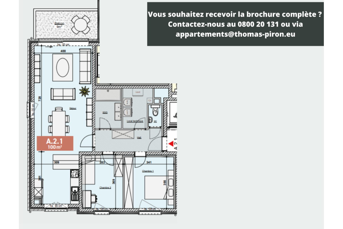 Appartement à vendre à Bastogne 6600 314000.00€ 2 chambres 100.00m² - annonce 670633