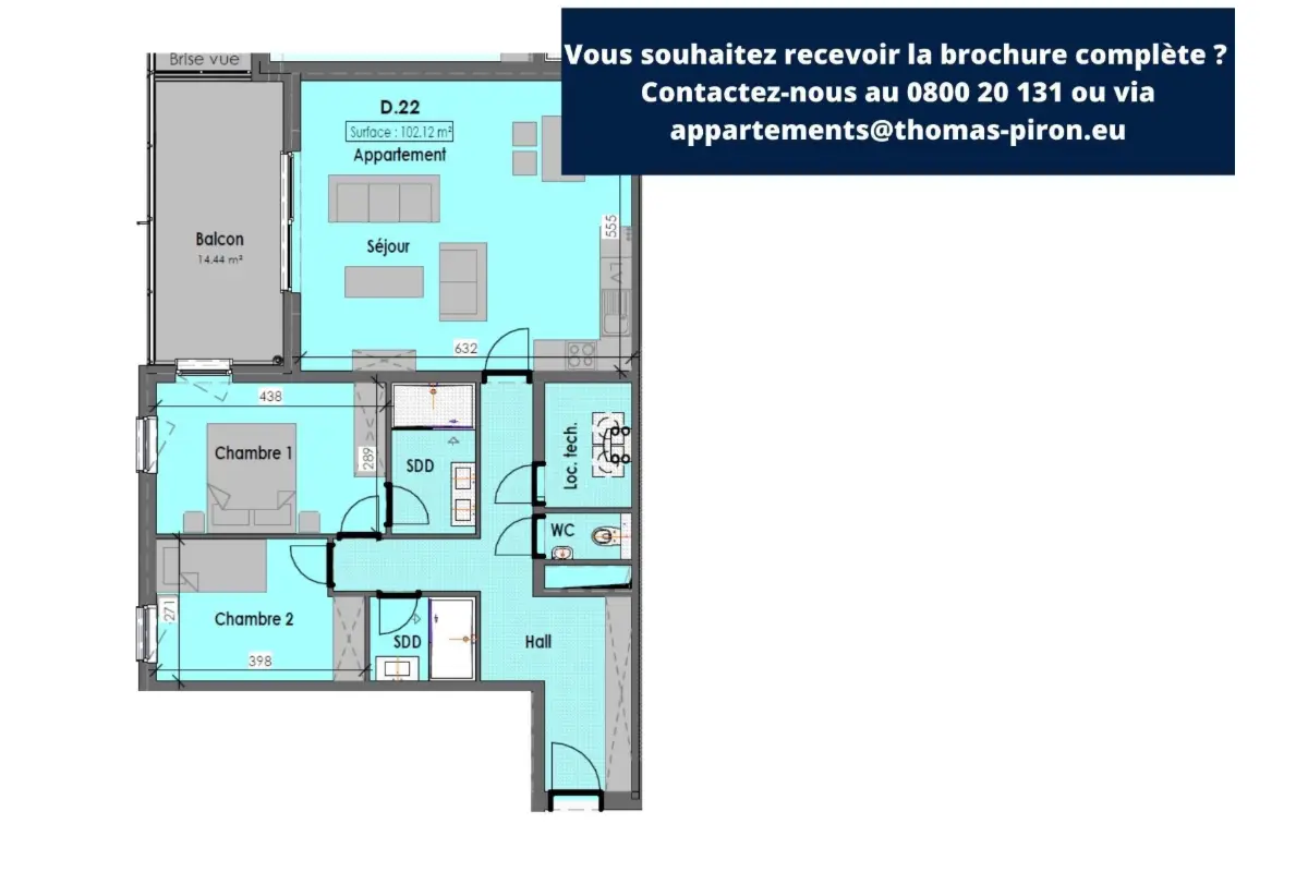 Appartement à vendre à Habay-la-Neuve 6720 325000.00€ 2 chambres 102.00m² - annonce 670655