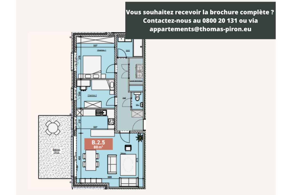 Appartement à vendre à Bastogne 6600 304000.00€ 2 chambres 88.00m² - annonce 670644