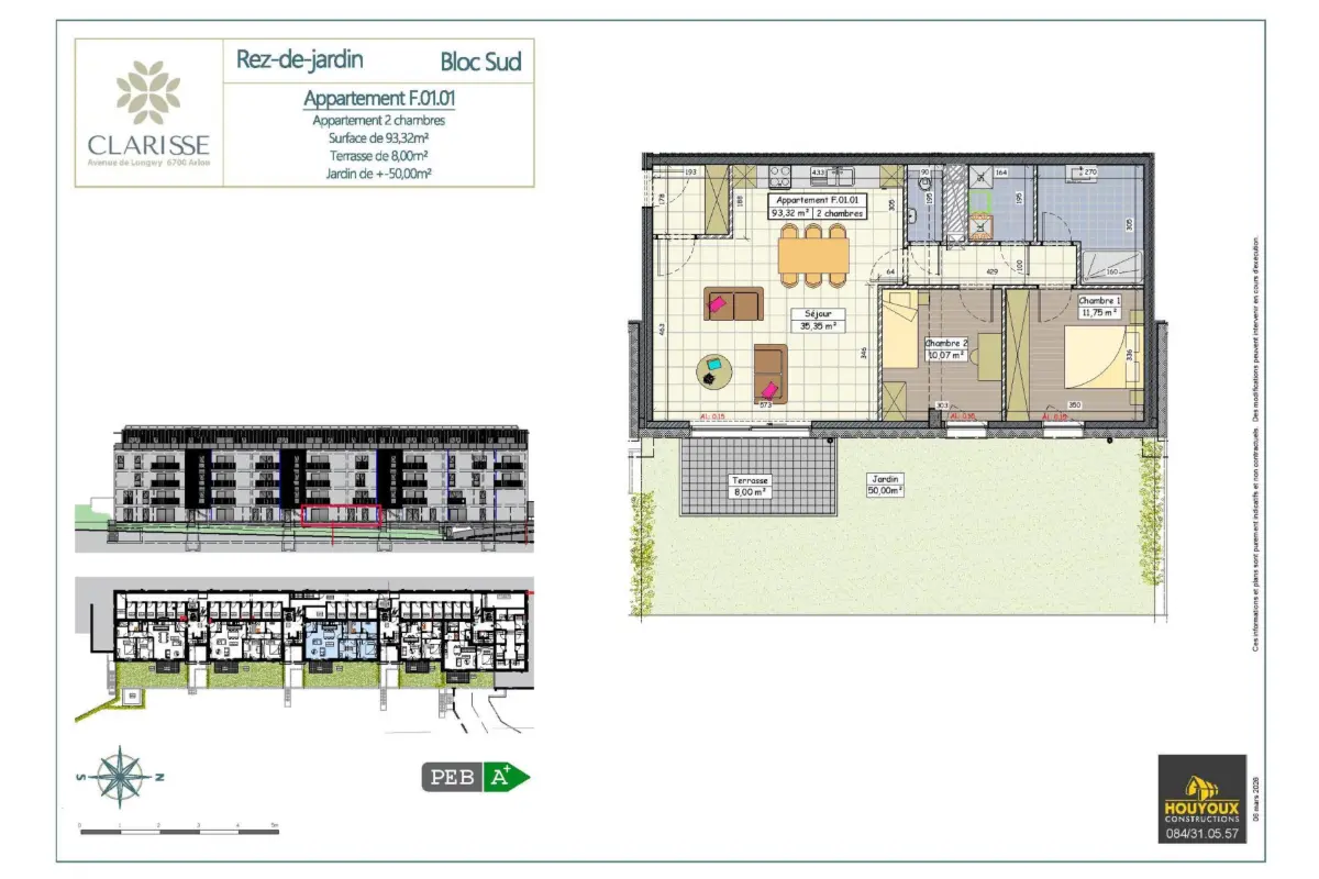 Appartement à vendre à Arlon 6700 370000.00€ 2 chambres 93.32m² - annonce 776038