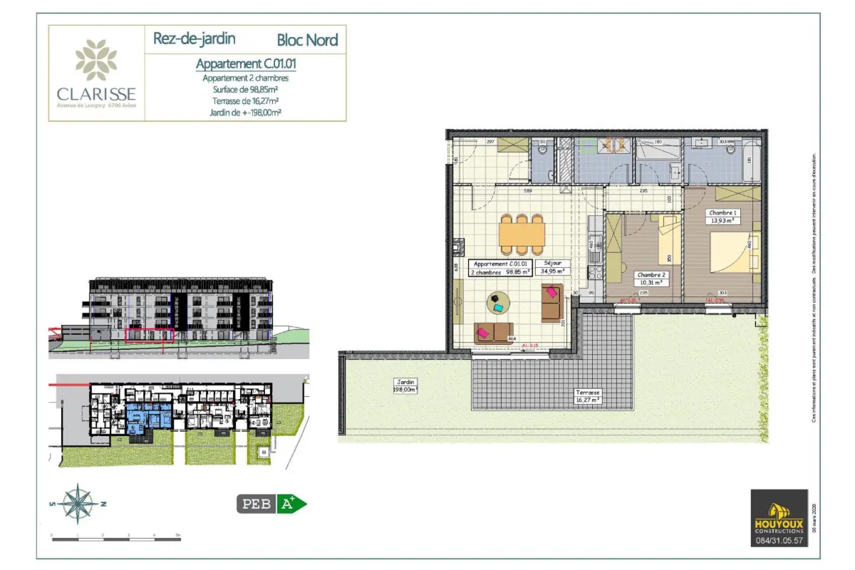 Appartement à vendre à Arlon 6700 389000.00€ 2 chambres 98.85m² - annonce 776036