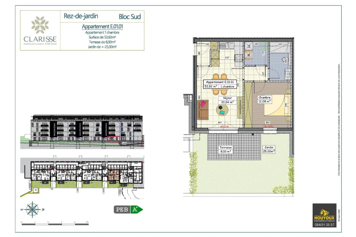 Appartement à vendre à Arlon 6700 253000.00€ 1 chambres 53.92m² - annonce 776037