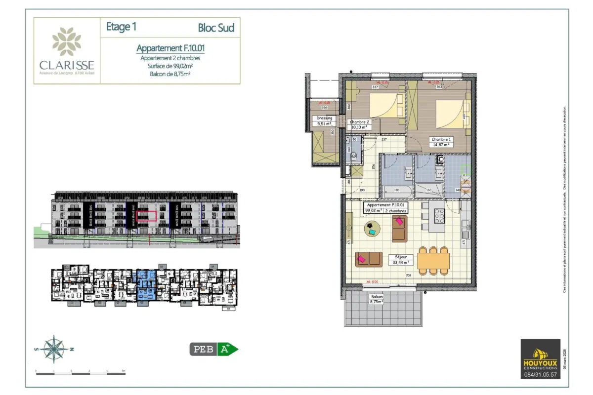 Appartement à vendre à Arlon 6700 390000.00€ 2 chambres 99.02m² - annonce 776057