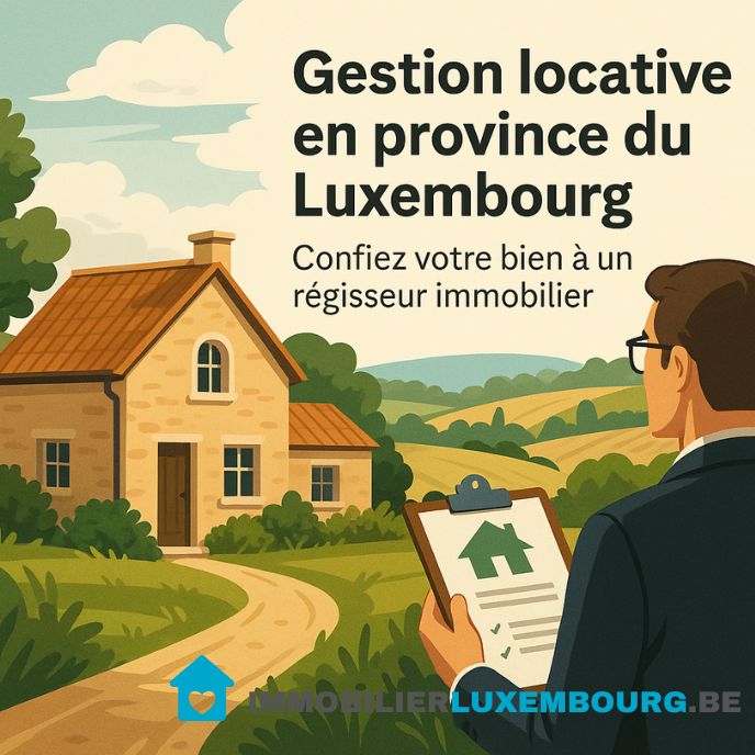 Maison rurale en province du Luxembourg avec gestionnaire immobilier en inspection